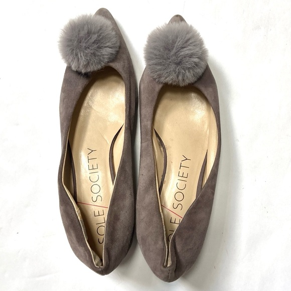 SOLE SOCIETY Mirem Suede Pom Pumps - Picture 7 of 16